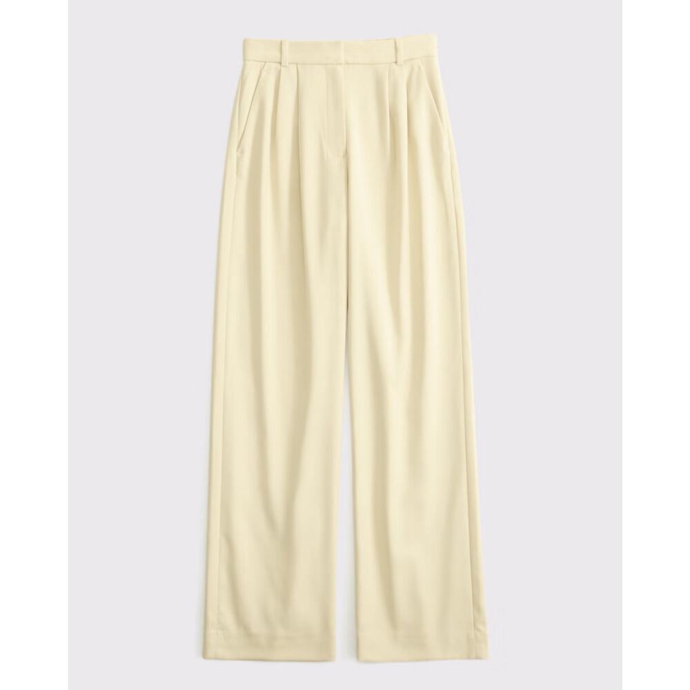 Abercrombie & Fitch A&F Sloane Tailored Wide Leg Pant size 25 0S Yellow - Picture 1 of 8